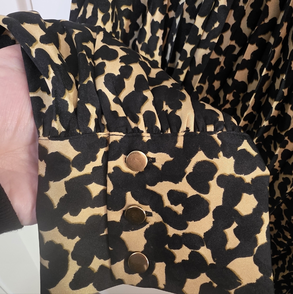 INC Leopard Pleated Print Top - Picture 3 of 8
